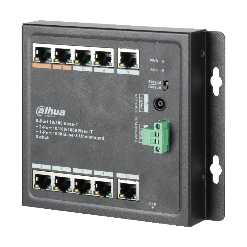 PFS3111-8ET-96-F - DAHUA - Switch réseau - 8 Ports RJ45 10/100M PoE