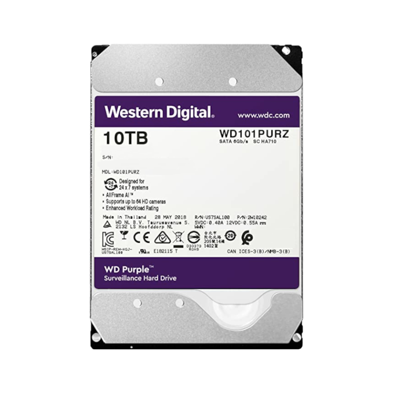 WD101PURP - WESTERN DIGITAL - Disque dur 10To Purple Pro - 256Mo