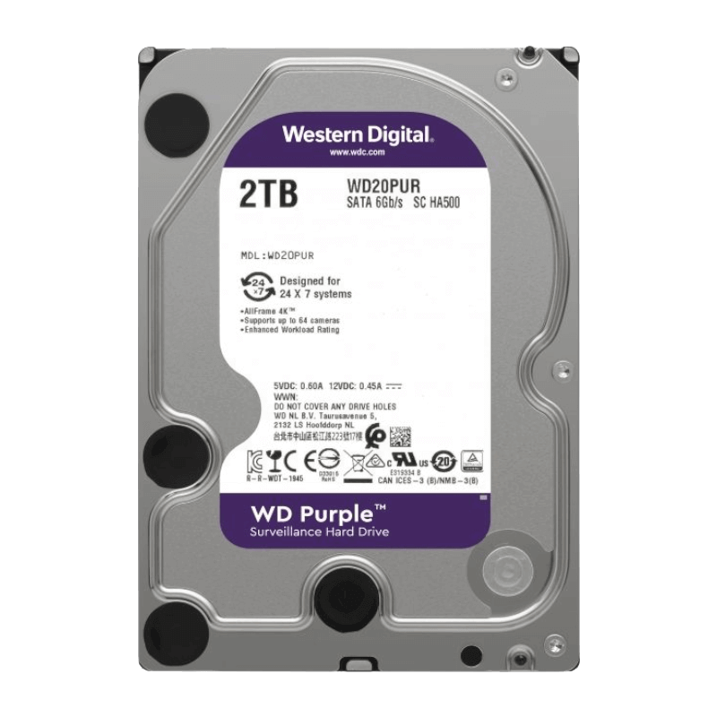 WESTERN DIGITAL - WD-PUR-2TO - Disque dur 2To Purple